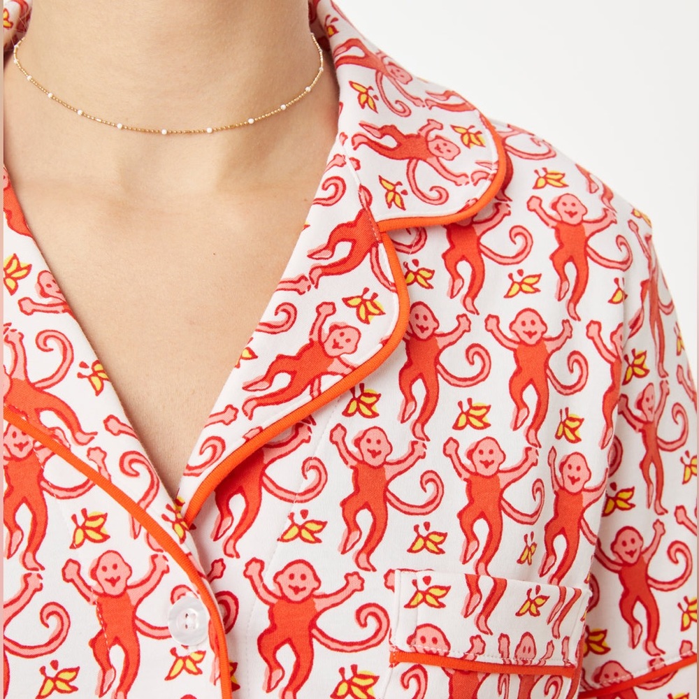 Brand New Roller Rabbit Watermelon Monkeys Polo Pajama Set